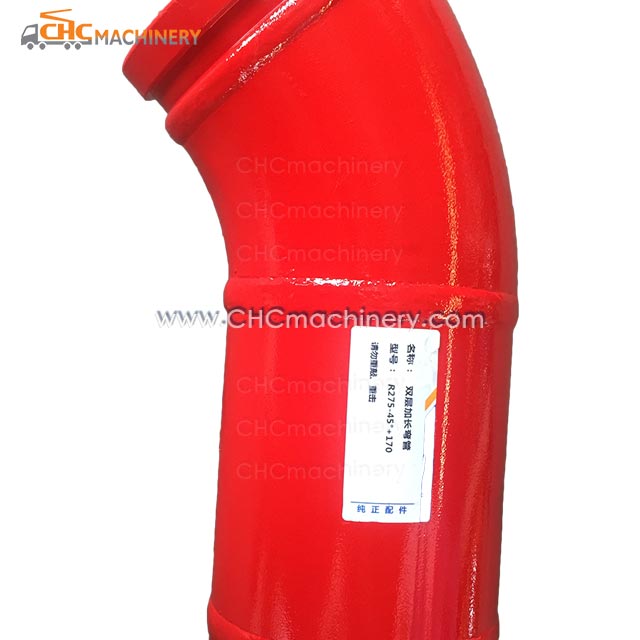 180.Lengthened Elbow Twin-Wall 125xR275B(170)45° Concrete Pump Parts for  Zoomlion
Concrete Pump Parts
Zoomlion. Sany. Putzmeister. Schwing.XCMG,Rexroth,